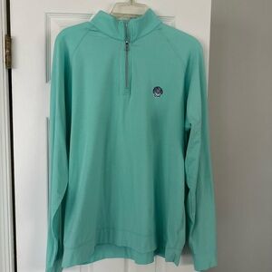 Men's Mint Holderness and Bourne Performance Quarter Zip Pullover
